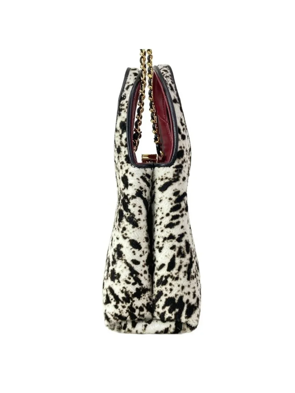 Chanel Shoulder Bag Small Shopping White Black